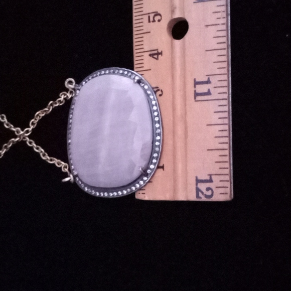 ESTATE 14K Vermeil Large Pink Ruby / Sapphire White Stone Halo Pendant Necklace - Picture 13 of 16